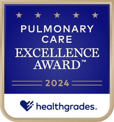 Healthgrades Pulmonary Care Excellence 2024 Award